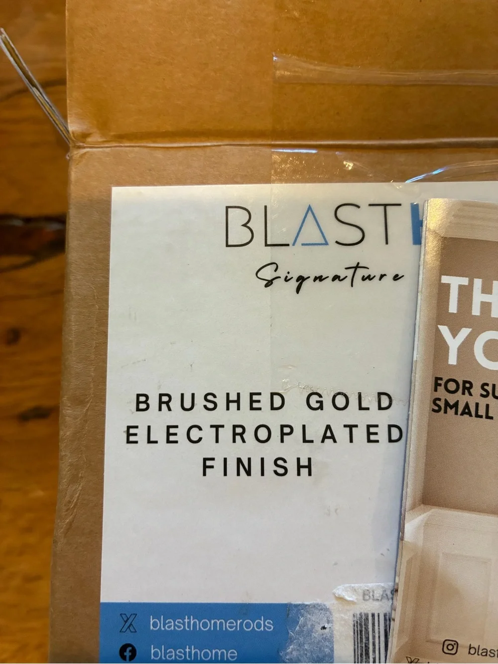 NEW BlastHome® Luxury brushed gold end caps. Two included